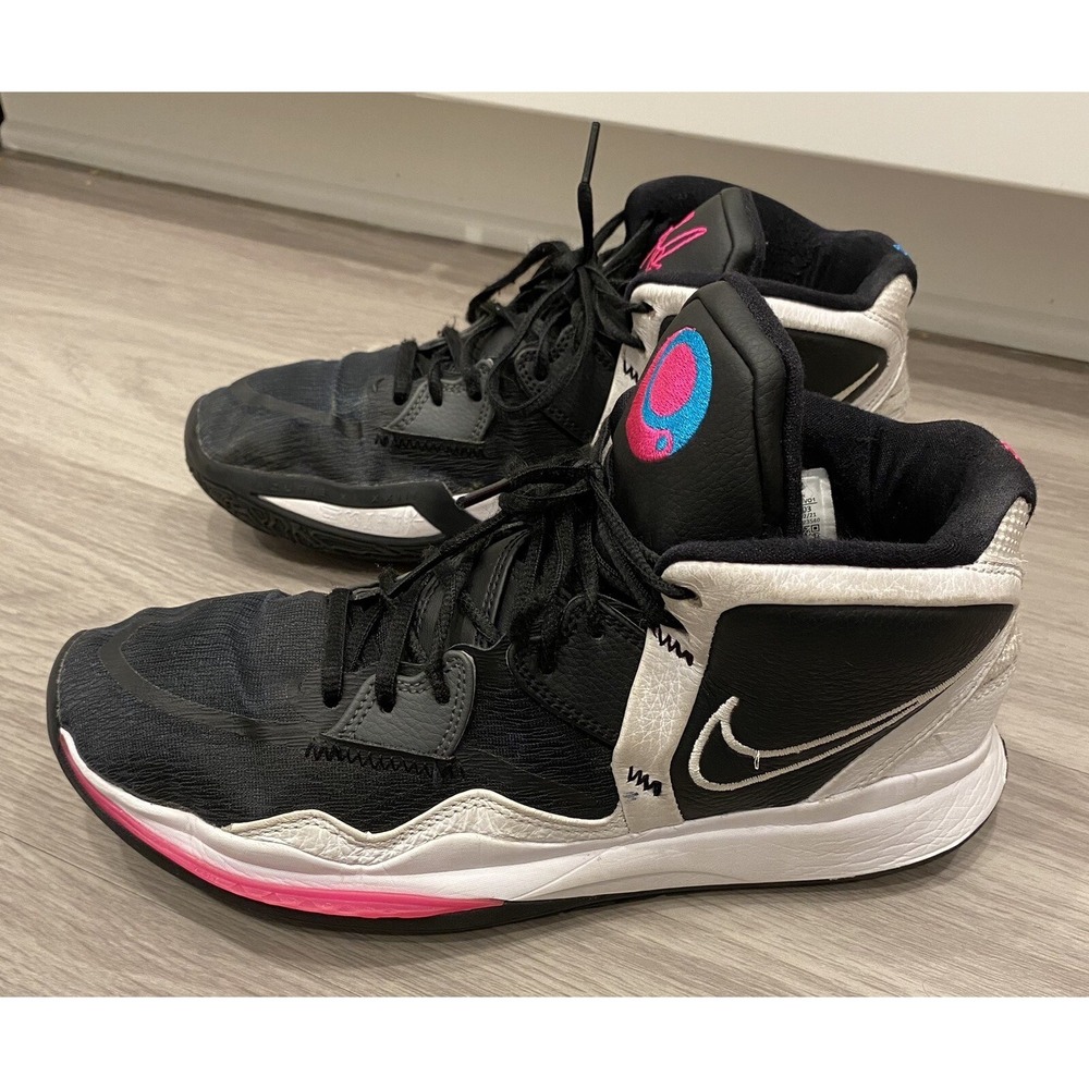 Nike Kyrie 8 Infinity Mens Sneakers Sz 9.5 Athletic South Beach Black Grey Pink